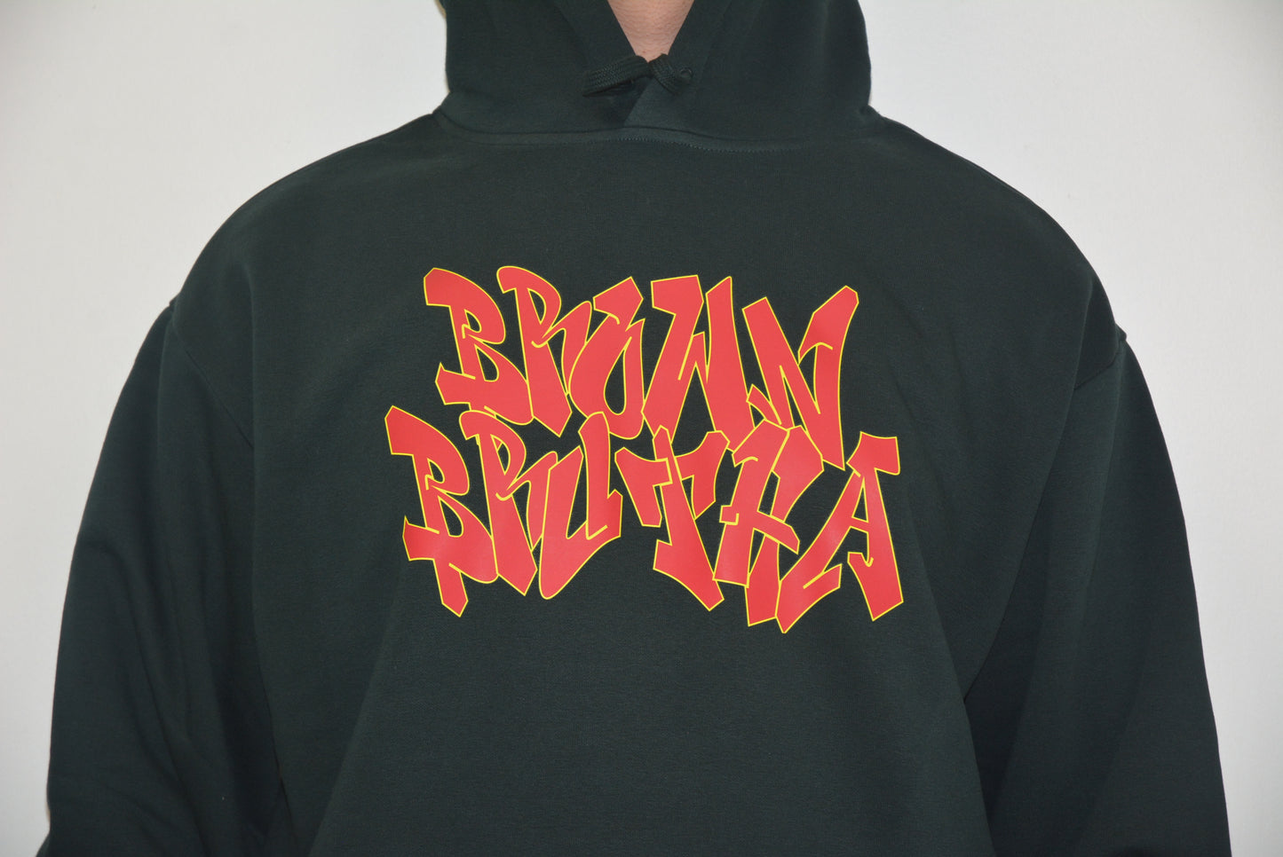 Brown Brutha Heavy Hoodie TB Street Dark Green - Red