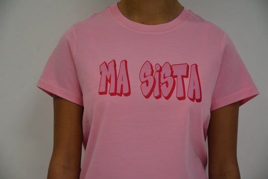 Ma Sista Light Tee Bubblegum Pink- Pink