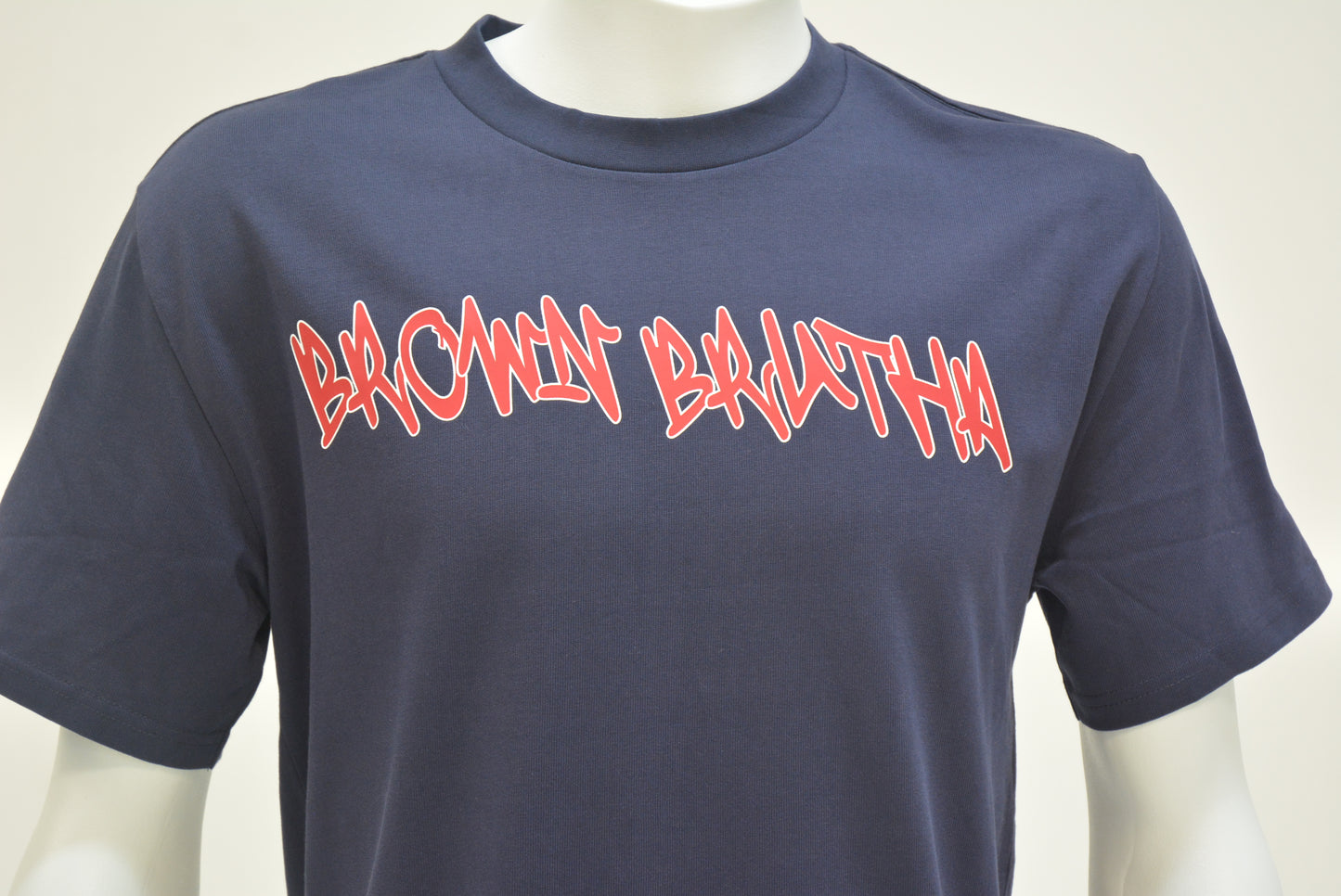 Brown Brutha Heavy Tee Bradley Lane Blue - Red