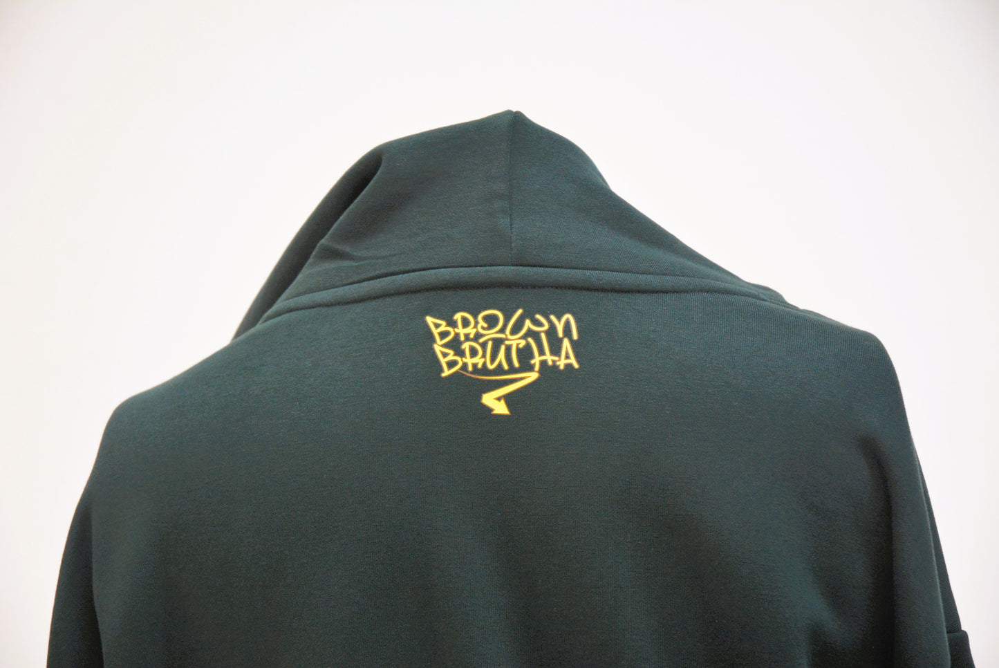 Brown Brutha Heavy Hoodie TB Street Dark Green - Yellow